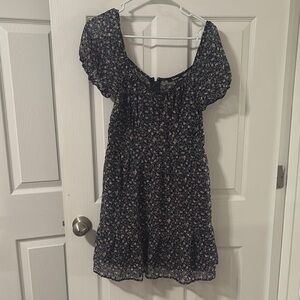 Trixxi Navy and Peach Floral Dress